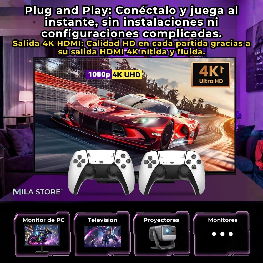 Consola Retro GameStick M15™ - +20.000 Juegos, 2 Controles y Accesorios