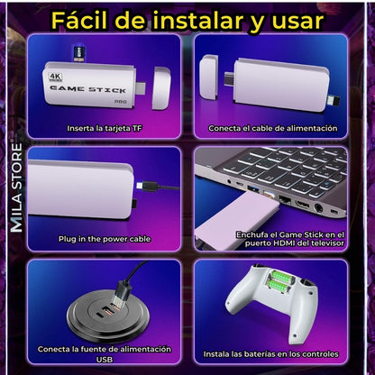 Consola Retro GameStick M15™ - +20.000 Juegos, 2 Controles y Accesorios