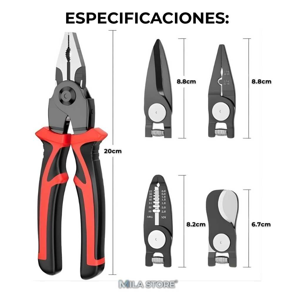 MasterFix Pro™ – Set de Alicates Eléctricos 5 en 1 para Profesionales y Hogar