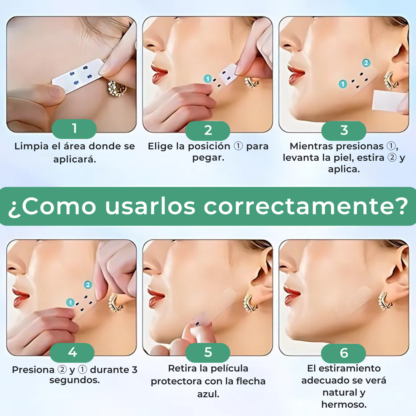 Cinta Facial de Elevación Invisible - Secret Lift™ 100 unidades