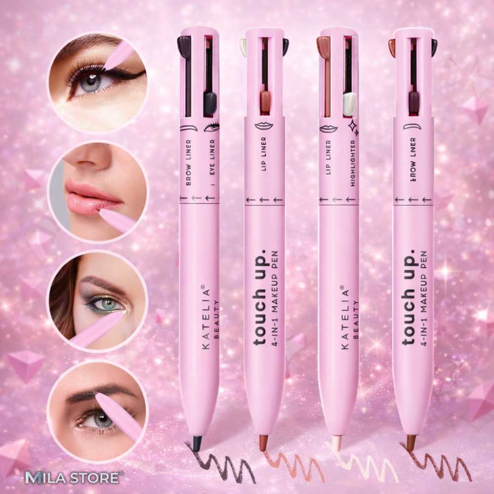 Lápiz de Maquillaje 4 en 1 Katelia Beauty Touch Up™ - Ojos, Cejas, Labios e Iluminador