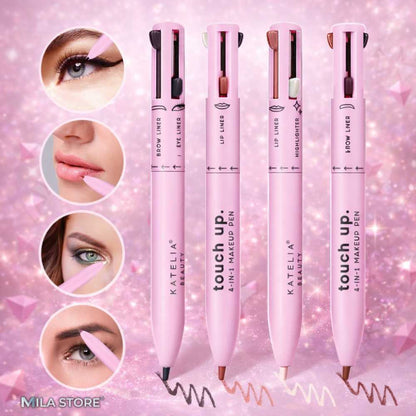 Lápiz de Maquillaje 4 en 1 Katelia Beauty Touch Up™ - Ojos, Cejas, Labios e Iluminador