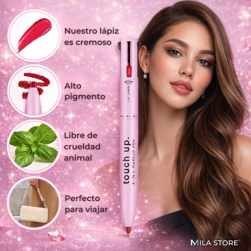 Lápiz de Maquillaje 4 en 1 Katelia Beauty Touch Up™ - Ojos, Cejas, Labios e Iluminador