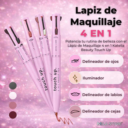 Lápiz de Maquillaje 4 en 1 Katelia Beauty Touch Up™ - Ojos, Cejas, Labios e Iluminador