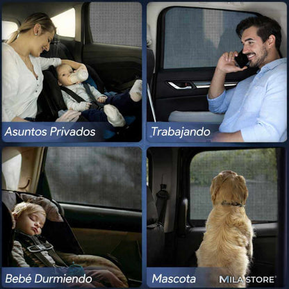 Pack 2 Mallas de Ventana Lateral de Auto