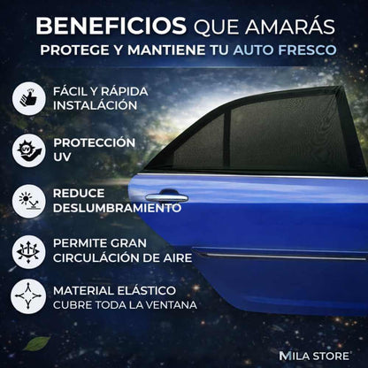 Pack 2 Mallas de Ventana Lateral de Auto