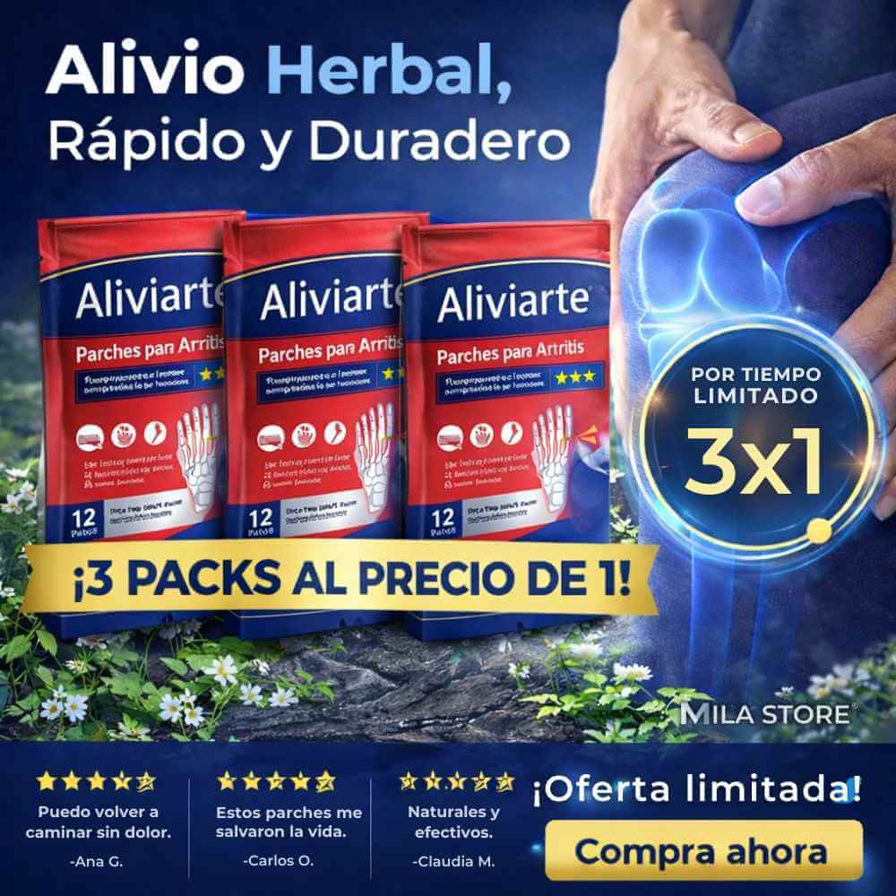3x1 Aliviarte™ - Parches para Artritis con Alivio Natural Prolongado
