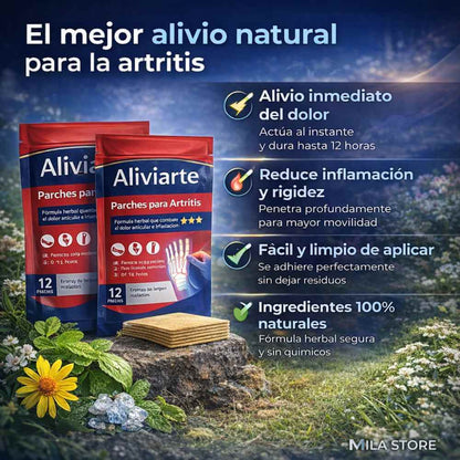 3x1 Aliviarte™ - Parches para Artritis con Alivio Natural Prolongado