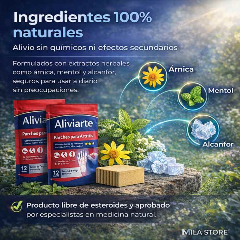 3x1 Aliviarte™ - Parches para Artritis con Alivio Natural Prolongado