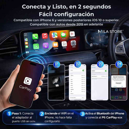 Vesperhaze™ - Adaptador Inalámbrico para CarPlay