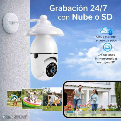 EyeLight Pro™ - Cámara de Vigilancia de Bombilla