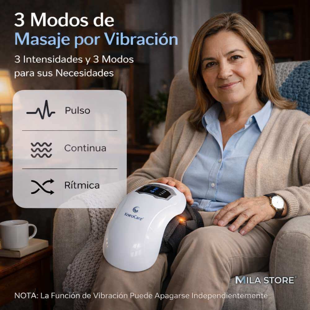 KneoCare™ - Masajeador de rodilla con terapia infrarroja, calor y vibración