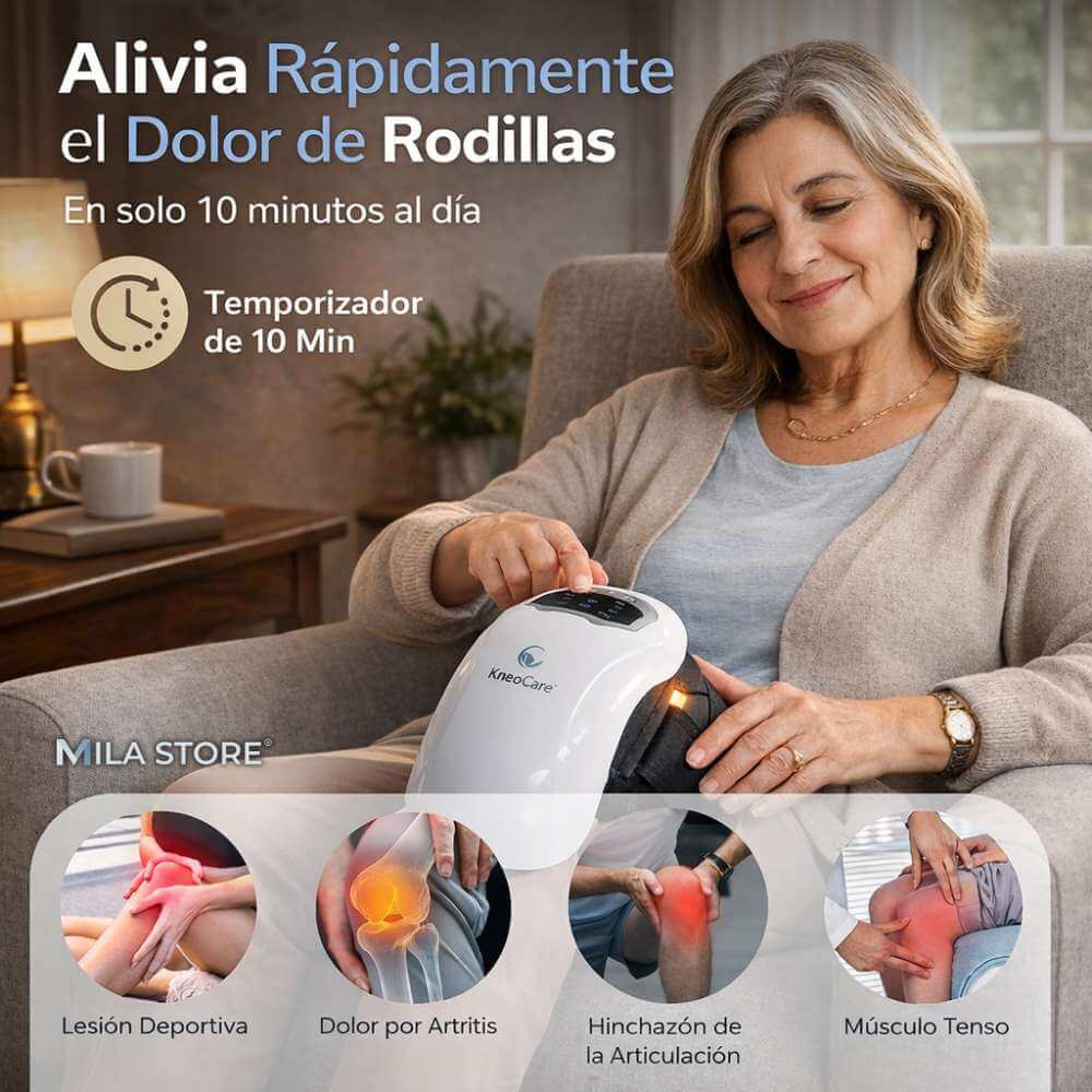 KneoCare™ - Masajeador de rodilla con terapia infrarroja, calor y vibración
