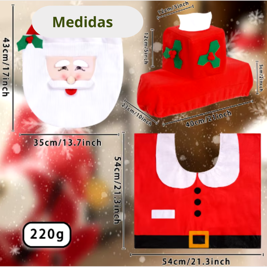 Set Baño Navidad 3 Piezas