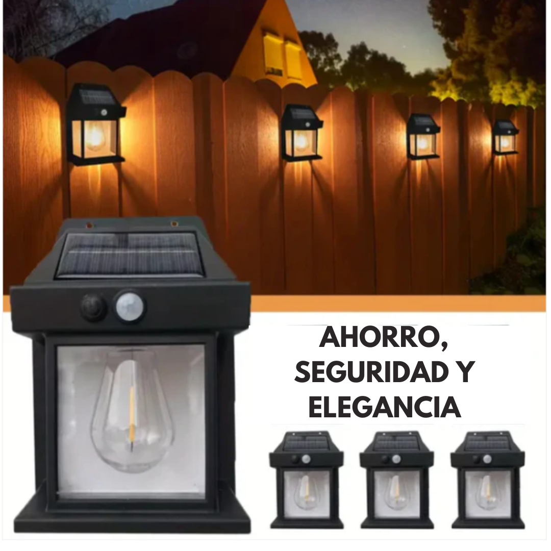 LAMPARA SOLAR LED CON SENSOR OFERTAx3