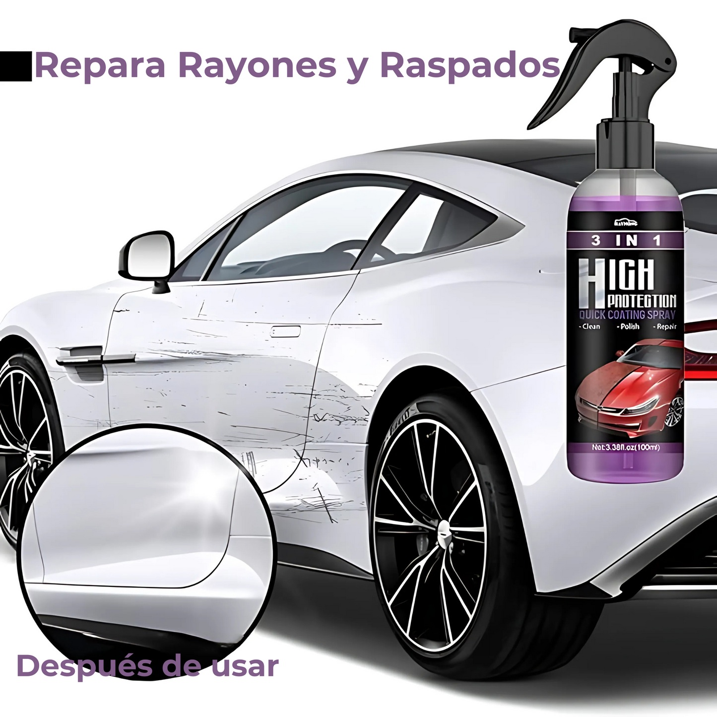 Spray de Recubrimiento Cerámico 3 en 1: High Protection