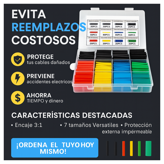 Pack De 180 Tubos Termorretráctiles Para Cables - HeatTube™