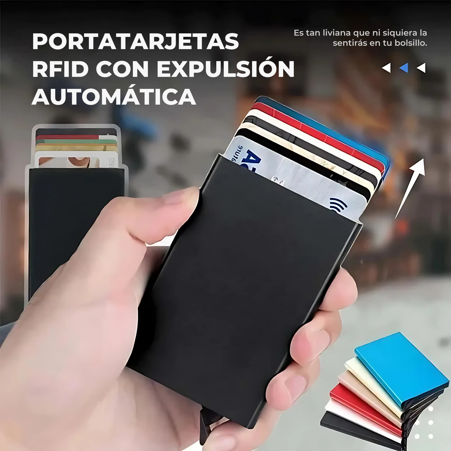 Billetera Doble Ranura con Protección Antirrobo y Clonación RFID