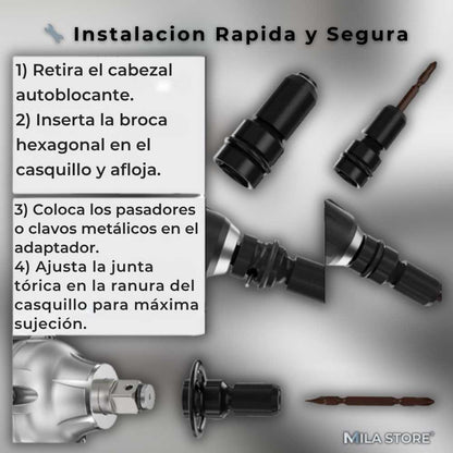 PowerDrive™ - Adaptador de Impacto de Alta Precisión (De 1/2'' a Punta 1/4'')