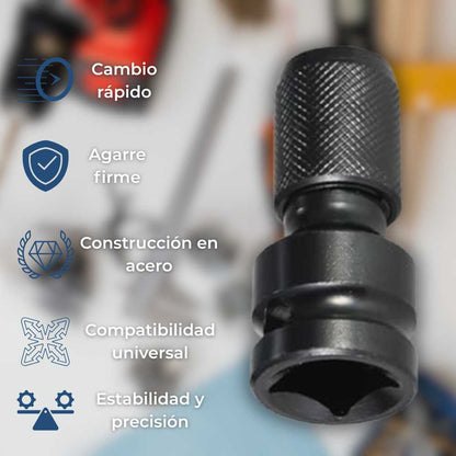 PowerDrive™ - Adaptador de Impacto de Alta Precisión (De 1/2'' a Punta 1/4'')