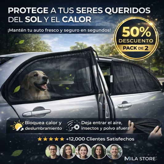 Pack 2 Mallas de Ventana Lateral de Auto