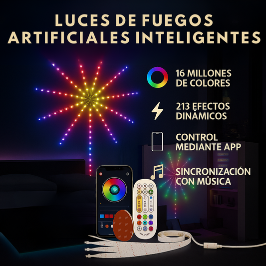 Luces LED de Fuegos Artificiales Inteligentes