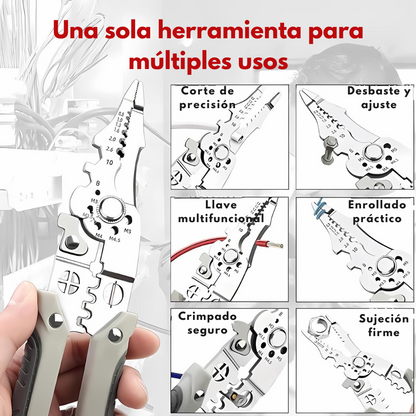 Alicate Multifuncional Pelacables 5 en 1 - PowerGrip™ + Ebook GRATIS: “Guía práctica para instalaciones eléctricas en el hogar”