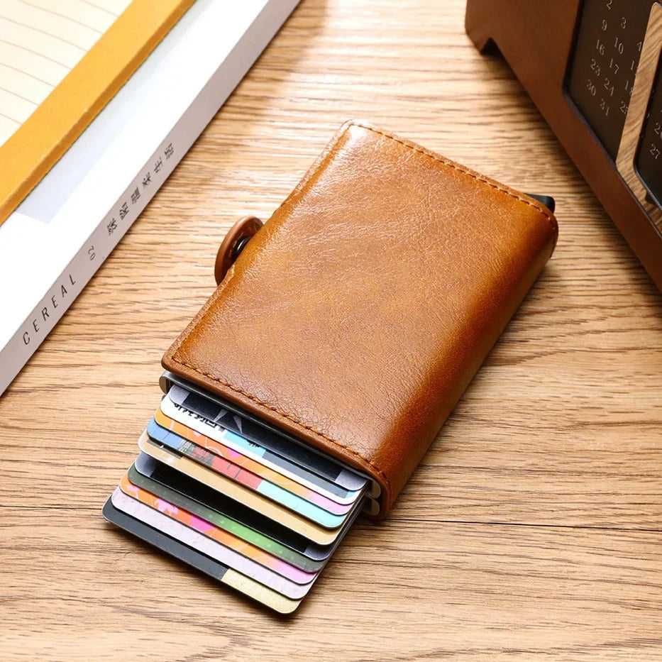 Billetera Doble Ranura con Protección Antirrobo y Clonación RFID