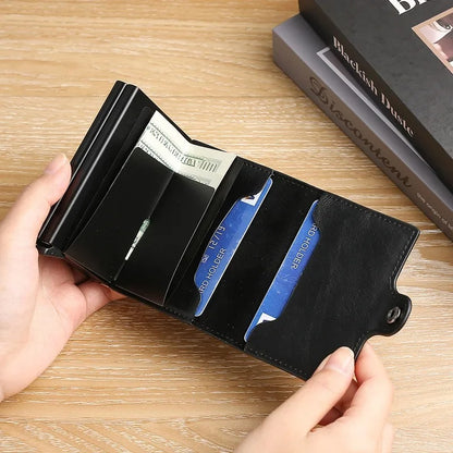 Billetera Doble Ranura con Protección Antirrobo y Clonación RFID
