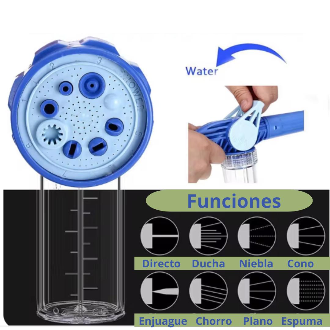 PULVERIZADORA DE AGUA PRESION 8 en 1