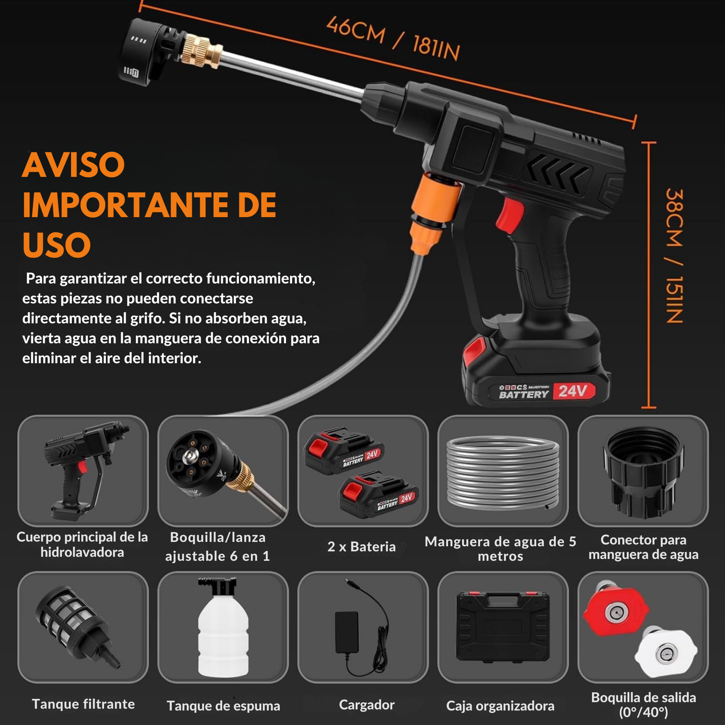 Solo por hoy 50% de Descuento en Hidrolavadora JetClean™ + 2 Baterias