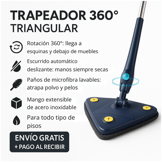 Trapeador Triangular Inteligente 360°