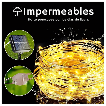 3x1 Luces LED Solares de Hada de 20 Metros - Jardín de Hadas™