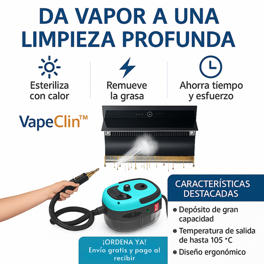 Limpiador a Vapor Portátil de Alta Presión y Temperatura - VapeClin™