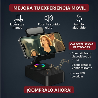 Soporte con Altavoz Bluetooth 5.3 4 en 1 - Voijump™