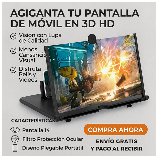 Amplificador de Pantalla HD 3D de 14”