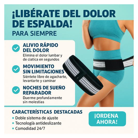 Doble Cinturón Ajustable para Soporte Lumbar - Paskyee™