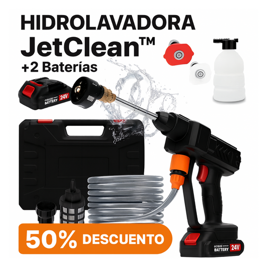 Solo por hoy 50% de Descuento en Hidrolavadora JetClean™ + 2 Baterias