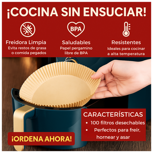 Filtros Para Freidora De Aire (100 Unidades, 16 cm)