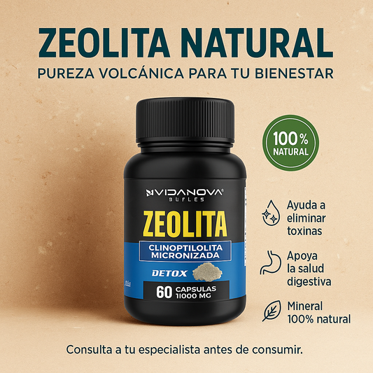 Zeolita 1000Mg (60 Caps) - Laboratorio VidaNova™ Suples