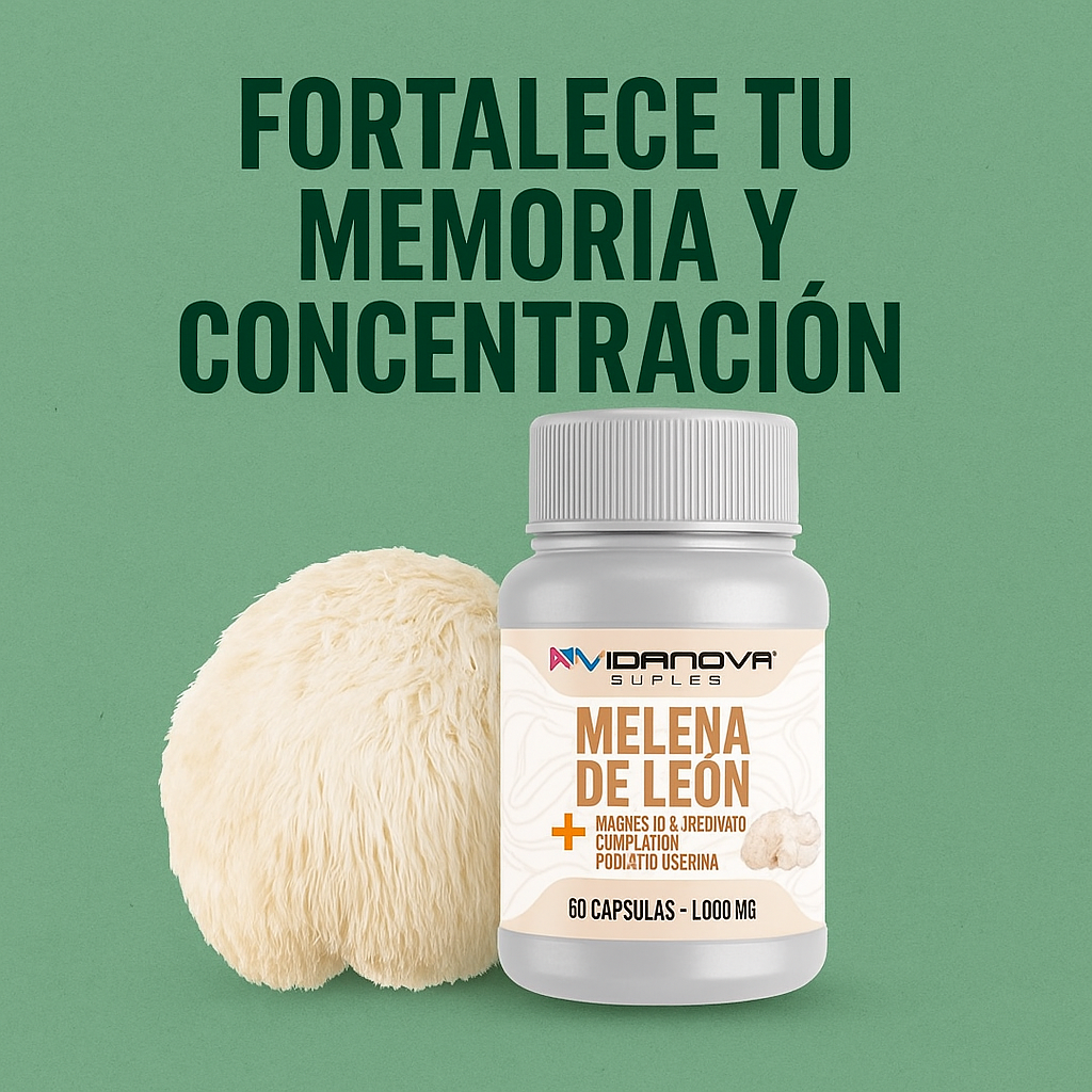 Melena de León Fortificada con L-Treonato de Magnesio, Complejo B y Fosfatidilserina