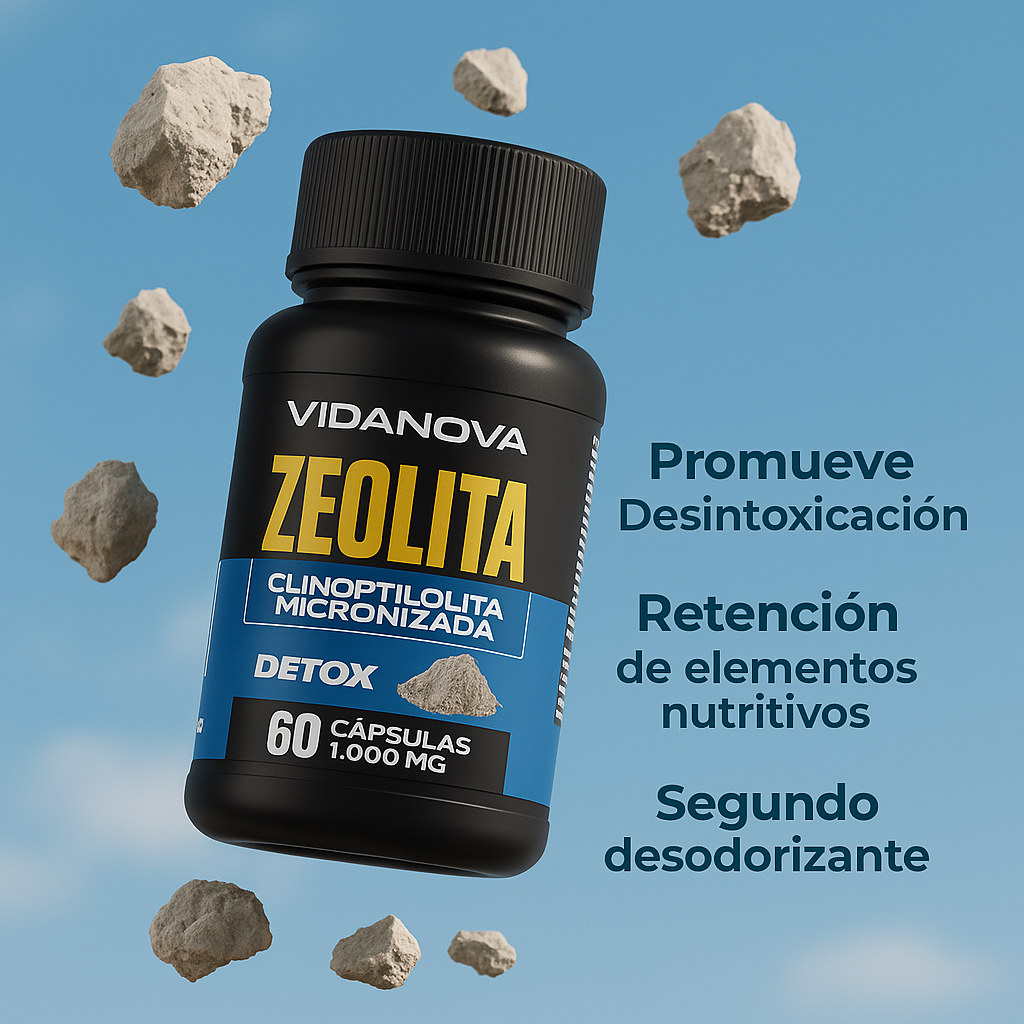 Zeolita 1000Mg (60 Caps) - Laboratorio VidaNova™ Suples