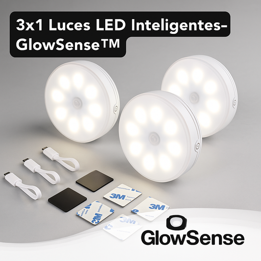 iluminacion Inteligente para tu Hogar: 3x1 Luces LED Inteligentes - GlowSense™