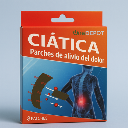 Parches para el Alivio del Dolor de Ciática - One Depot™ (8 Pcs)