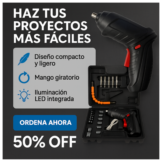 Destornillador/Taladro Eléctrico Portátil 2 en 1
